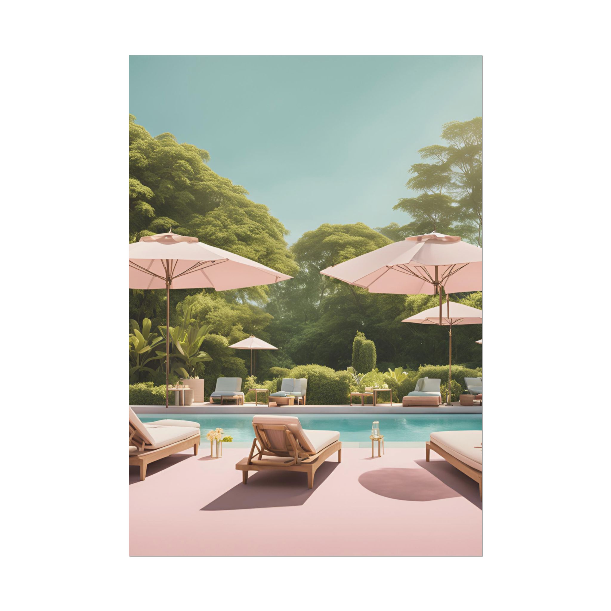 Blush Poolside Wall Art - Image 22