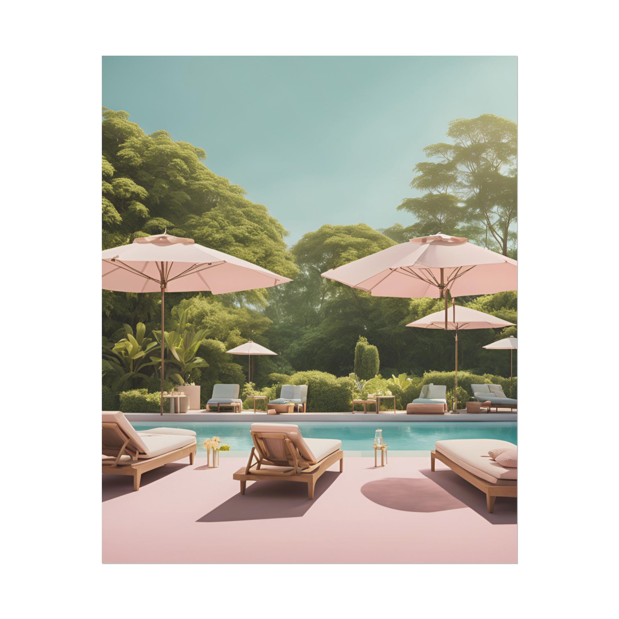 Blush Poolside Wall Art - Image 28
