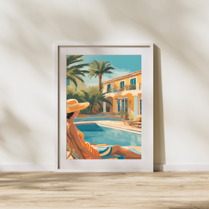 Poolside Siesta Wall Art