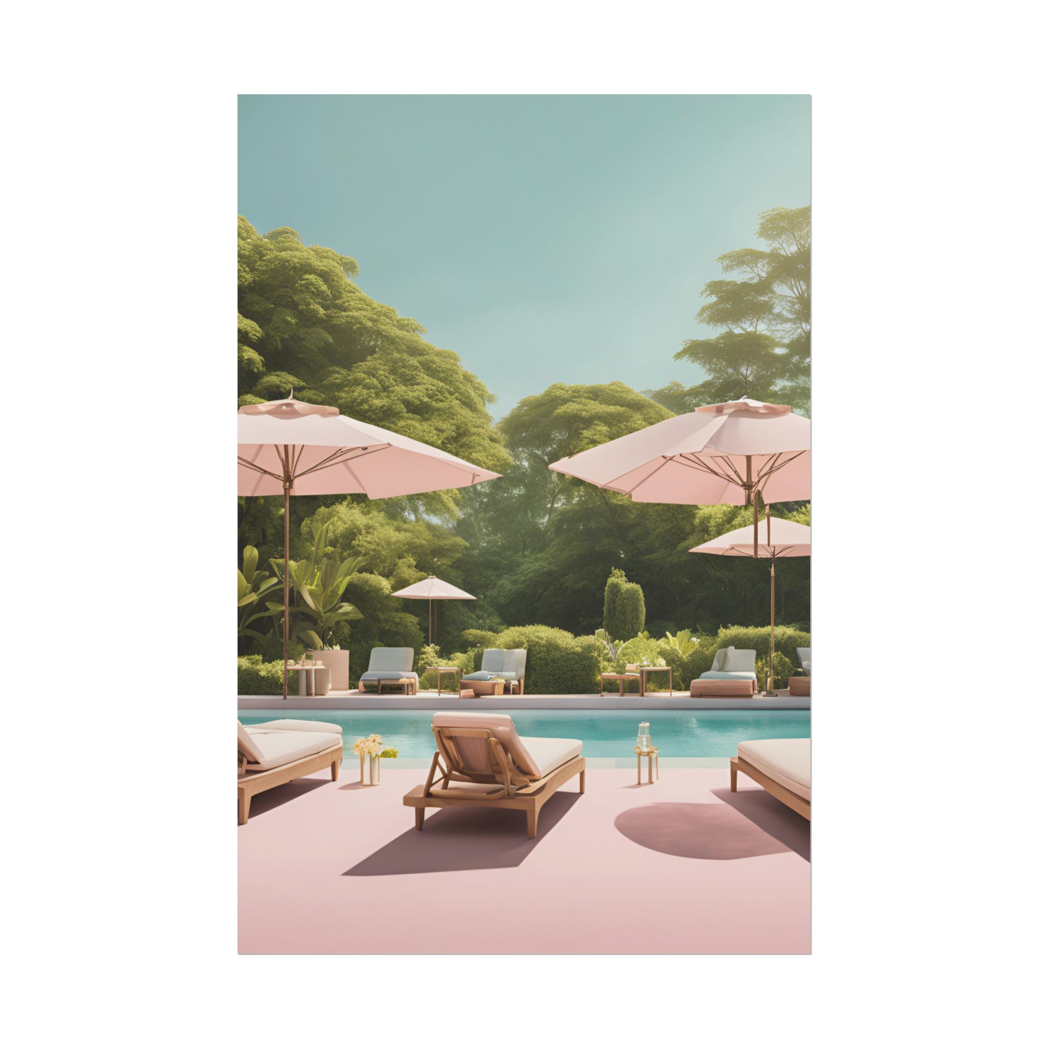 Blush Poolside Wall Art - Image 32