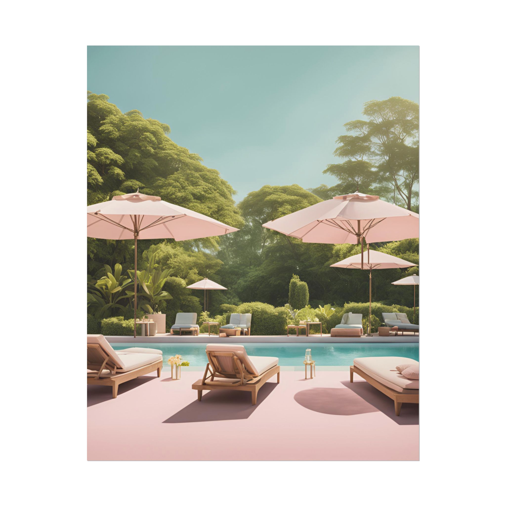 Blush Poolside Wall Art - Image 4