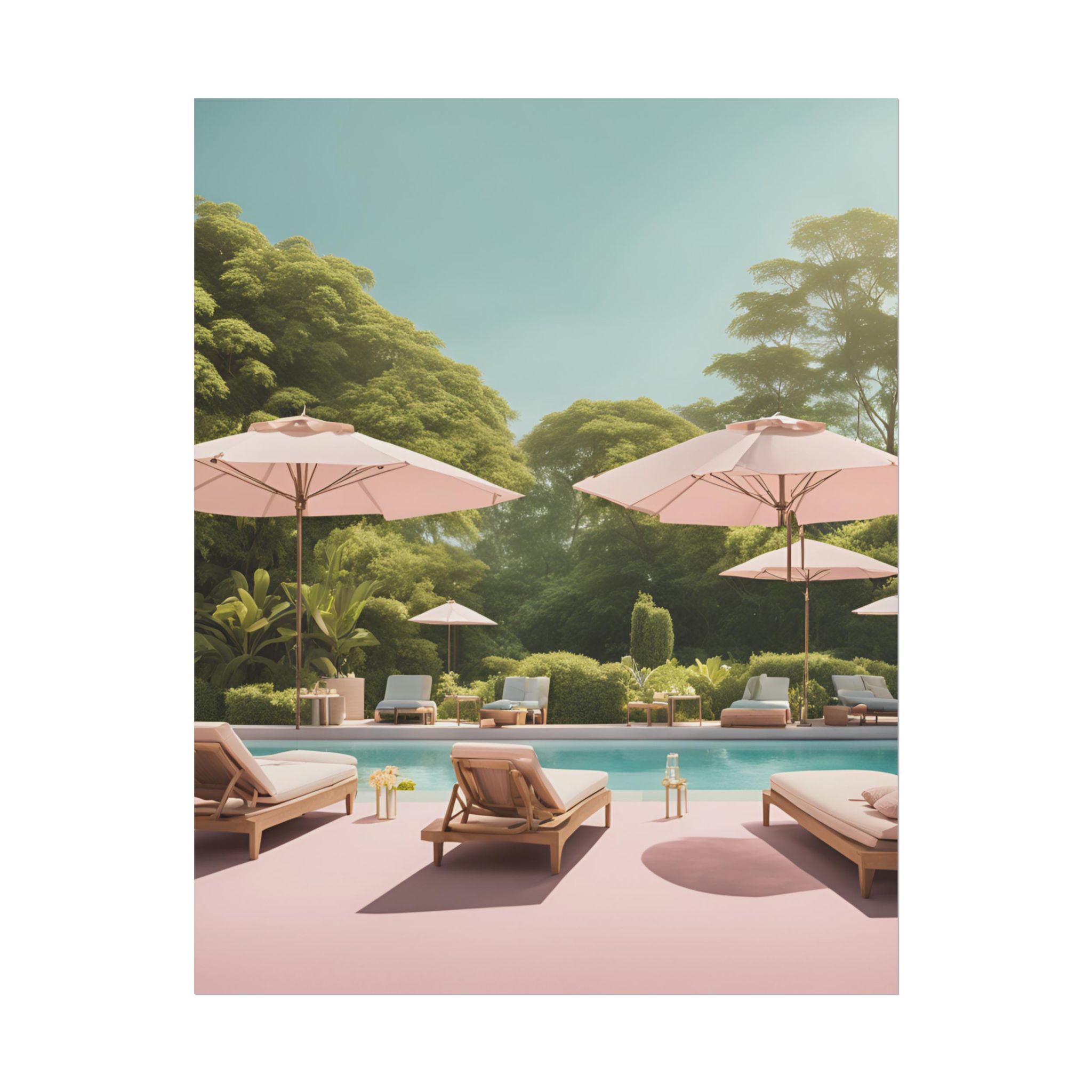 Blush Poolside Wall Art - Image 29
