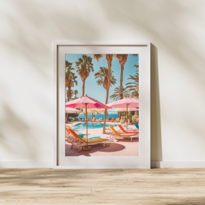 Poolside in Colour Wall Art