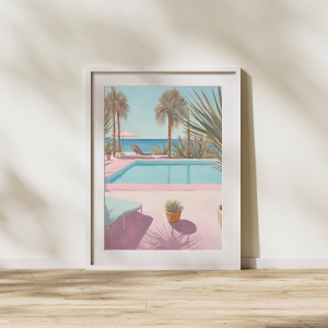 Poolside Cliff Edge Wall Art