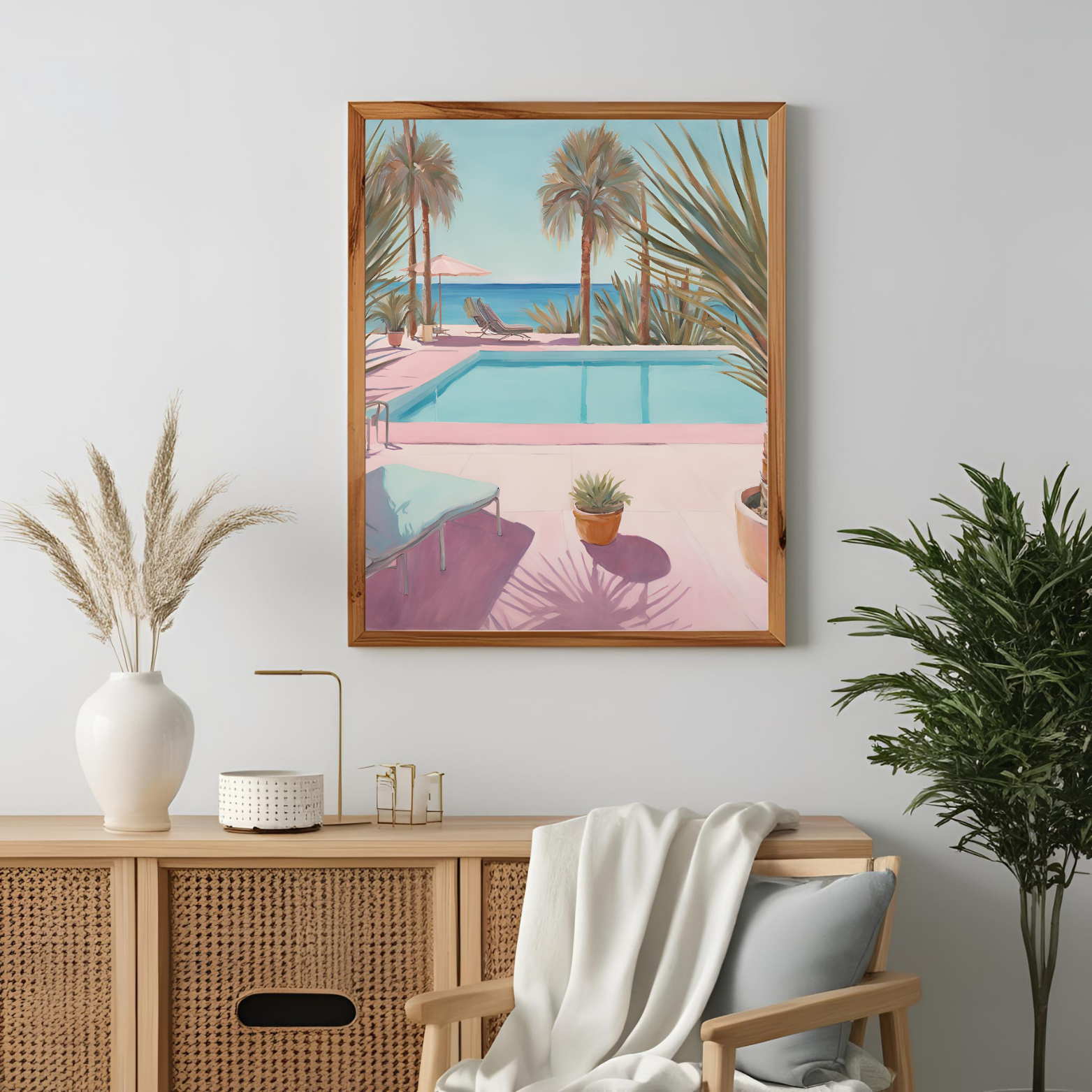 Poolside Cliff Edge Wall Art - Image 2