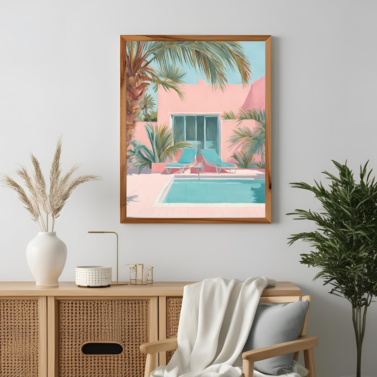 Painted Poolside Wall Art - Image 2