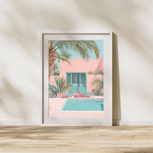 Painted Poolside Wall Art