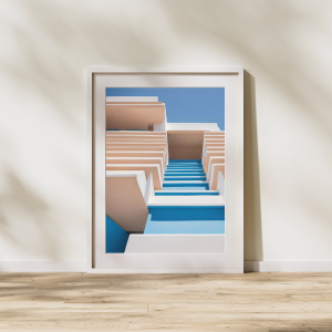 Geometric Blue Wall Art
