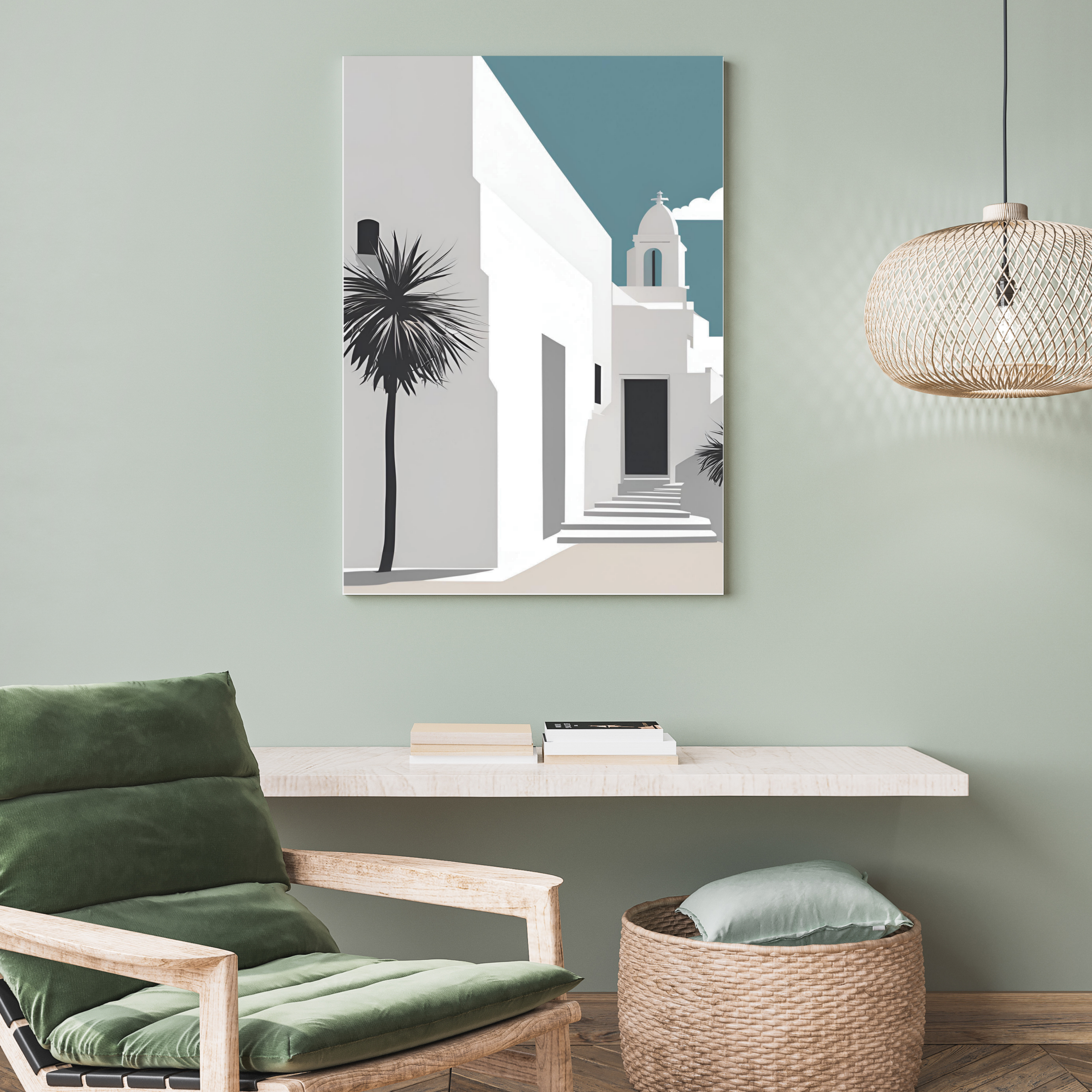Coastal in White and Blue Wall Art - Image 2