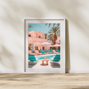 Pink & Blue Escape Wall Art