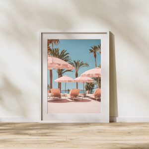 Umbrella Blush Wall Art