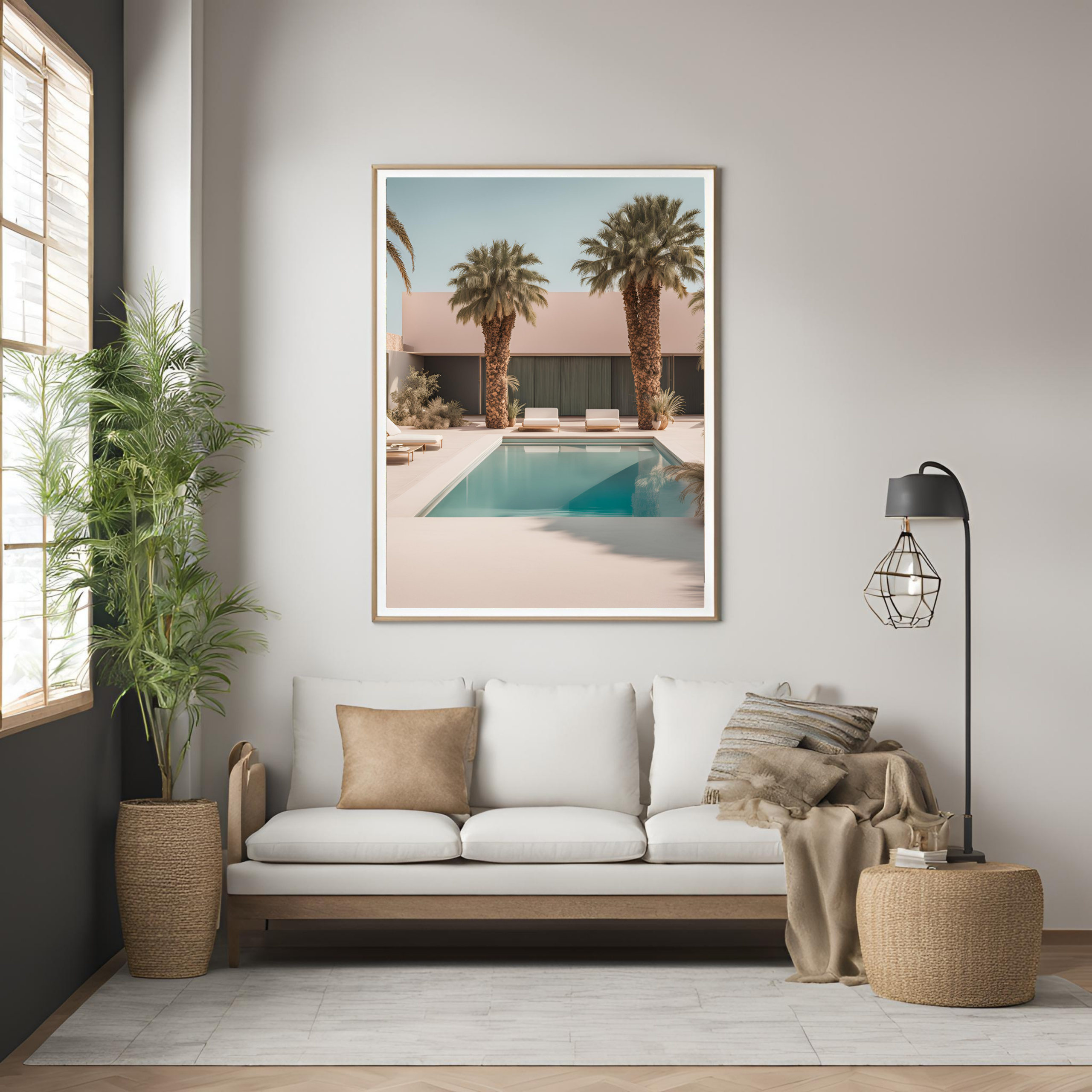 Palms & Pool ll Wall Art - Image 2